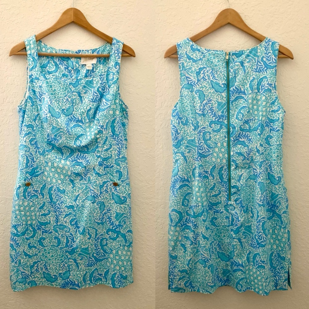 Lilly Pulitzer The Lilly Shift Dress *Goombay Grooves* Resort White - Picture 10 of 15